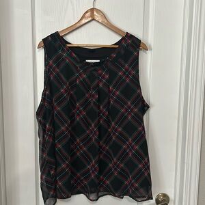 CJ Banks Plaid Shell